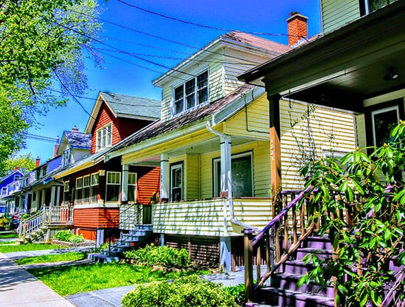 row of houses